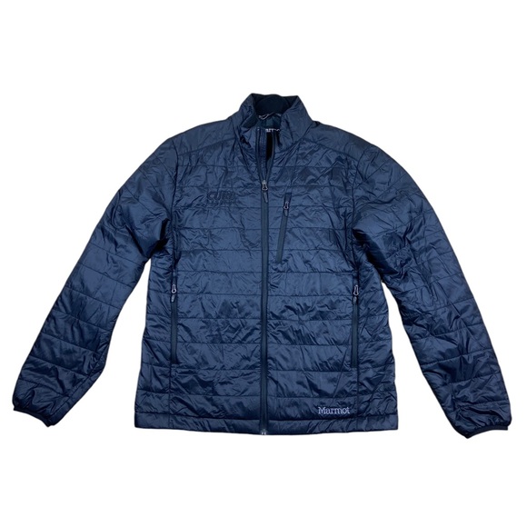 Marmot Puffer Curb  Records Jacket Calen Black Large Primaloft Insulated Rare - Picture 1 of 5